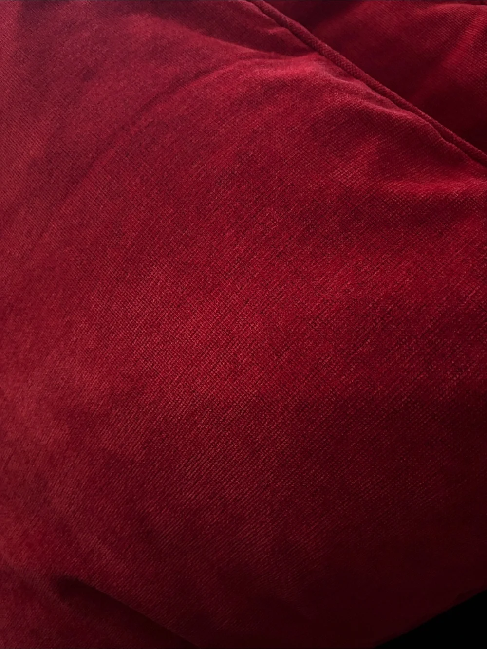 red throw pillows featuring a textured, woven chenille fabric, soft 24 inch